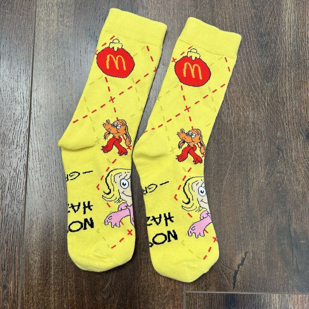 2025 McDonald’s Grinch Socks Yellow No Package